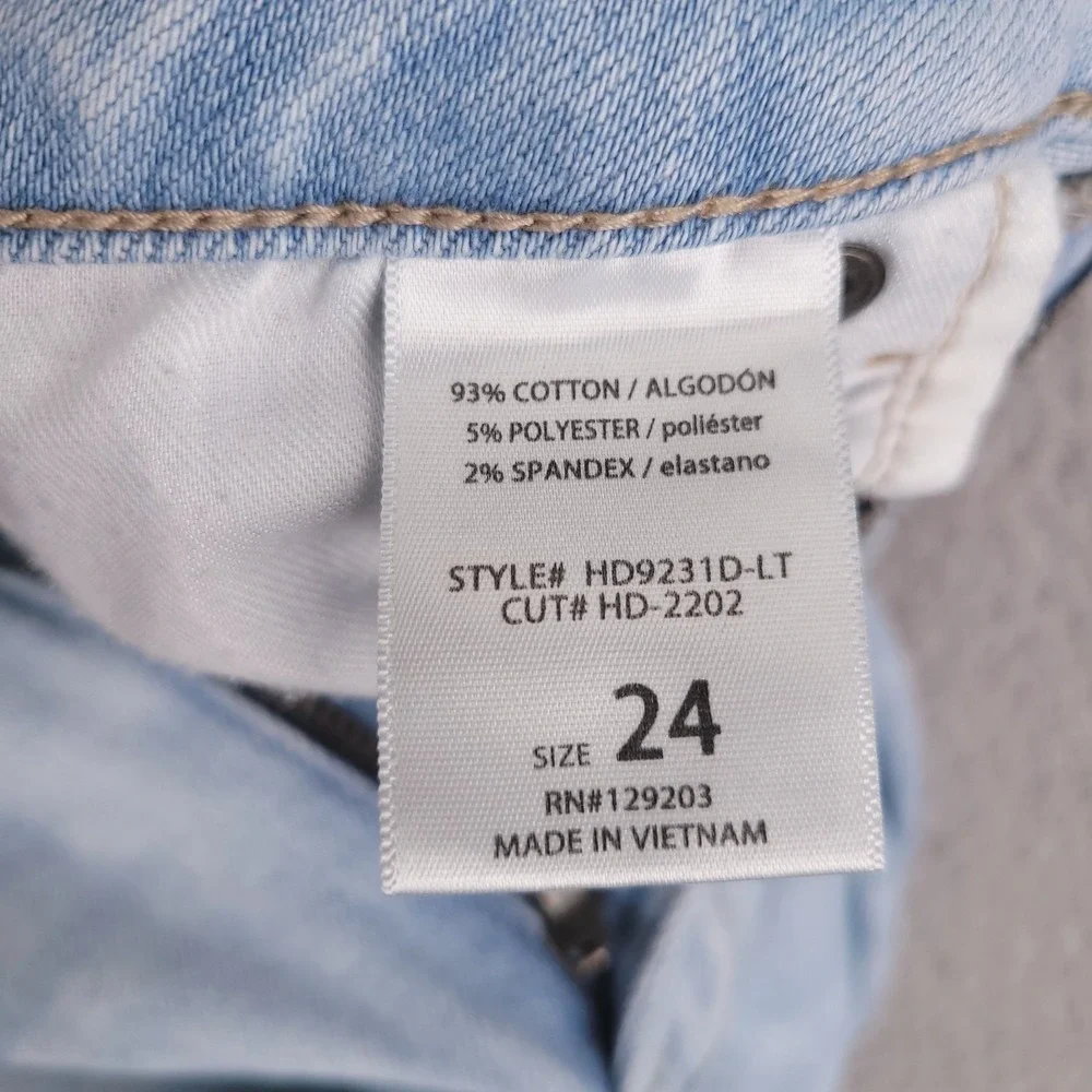HIDDEN x Altar'd State Jeans Size 24 Wide Leg Light Wash Stretch Denim